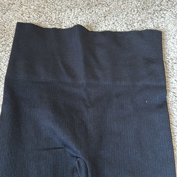 SPANX M Ribbed Look At Me Now Seamless Leggings Black Full Length - Picture 4 of 5